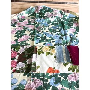 Vtg Greeff Upholstery Fabric Sample Ostara Floral 39x27 Cotton Chintz w Swatches